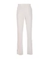 Patrizia Pepe Logo-plaque Trousers In White