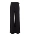 Patrizia Pepe Logo-plaque Trousers In Black