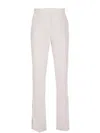 Patrizia Pepe Logo-plaque Trousers In Grey