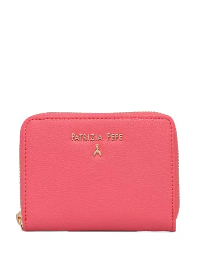 Patrizia Pepe Logo-plaque Wallet In Pink