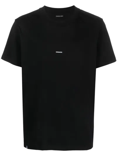 Patrizia Pepe Logo-print Cotton T-shirt In Black