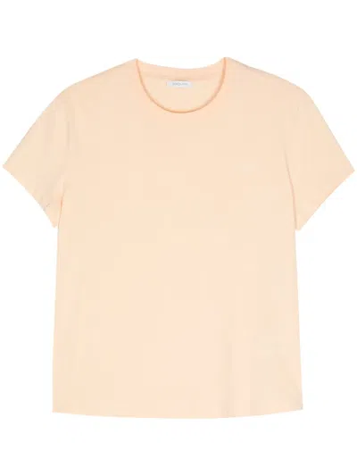 Patrizia Pepe Logo-print Cotton T-shirt In Neutrals