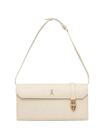 Patrizia Pepe Logo Shoulder Bag In White