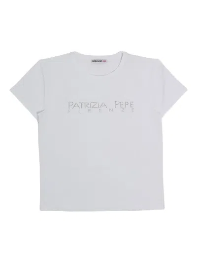 Patrizia Pepe Kids' Logo-studded T-shirt In White