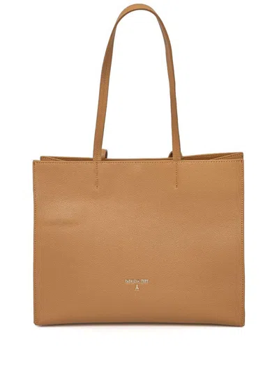 Patrizia Pepe Logo Tote Bag In Neutrals