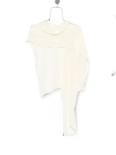 Patrizia Pepe Logo-charm Asymmetric Scarf In Neutral