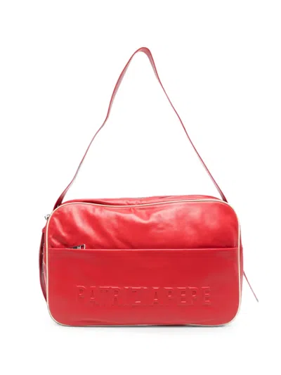 Patrizia Pepe Logo-embossed Cross Body Bag In Red