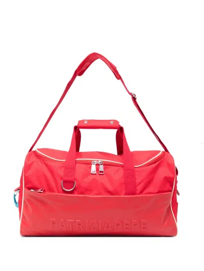 Patrizia Pepe Logo-embossed Holdall Bag In Red