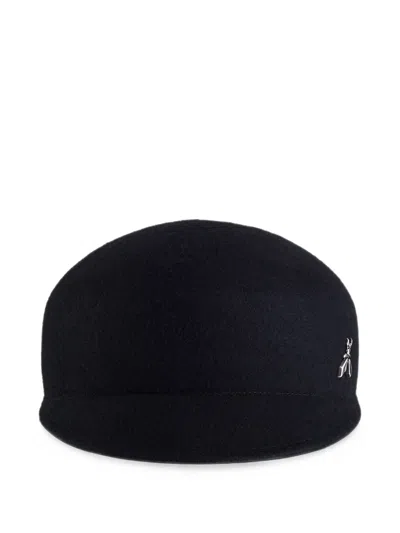 Patrizia Pepe Logo-plaque Baker Boy Hat In Black