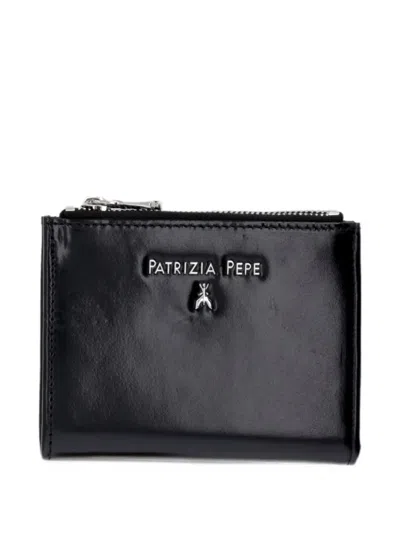 Patrizia Pepe Logo-plaque Bifold Wallet In Black