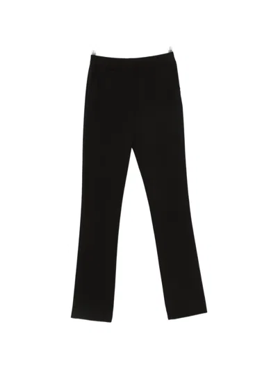 Patrizia Pepe Logo-plaque Tailored Trousers In Black