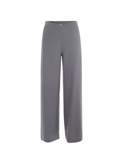 Patrizia Pepe Logo-plaque Trousers In Blue