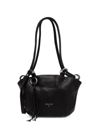 Patrizia Pepe Logo-print Calf Leather Tote Bag In Pink