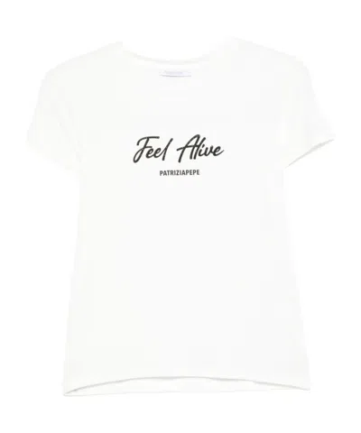 Patrizia Pepe Logo-print T-shirt In White