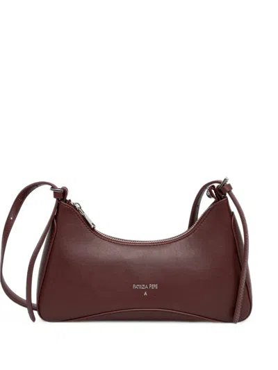 Patrizia Pepe Logo-print Zip-up Tote Bag In Purple