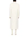 Patrizia Pepe Long Coat With Revers Collar In Neutral