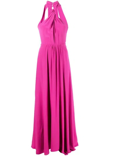 Patrizia Pepe Seidenkleid Mit Cut-outs In Pink
