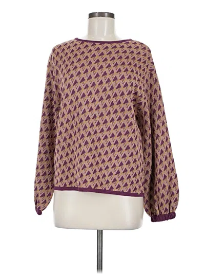 Pre-owned Patrizia Pepe Long Sleeve Blouse In Purple