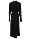 Patrizia Pepe Button-down Midi Dress In Nero