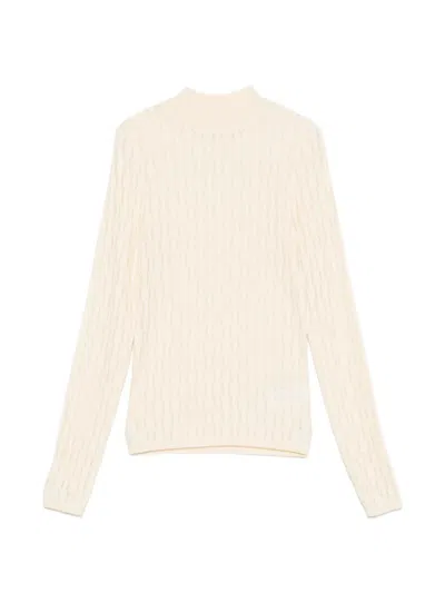 Patrizia Pepe Long-sleeve Sweater In Neutral