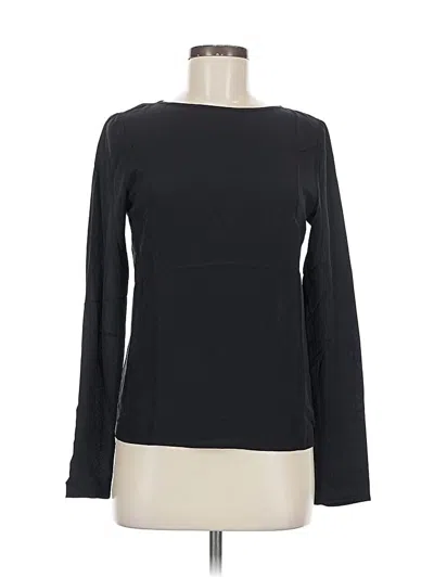 Pre-owned Patrizia Pepe Long Sleeve Top Black Boatneck Tops