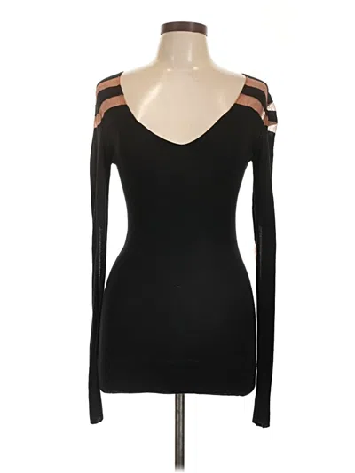 Pre-owned Patrizia Pepe Long Sleeve Top Black Sweetheart Neckline Tops