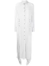 PATRIZIA PEPE LONG-SLEEVED PLEATED SHIRT DRESS