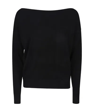 Patrizia Pepe Long-sleeved Shirt In Black
