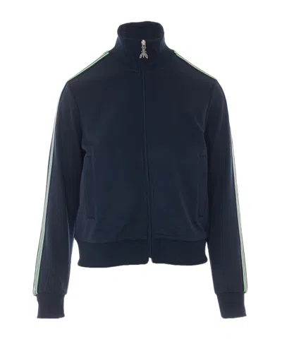 Patrizia Pepe Long-sleeve Casual Zip-up Jacket In Blue