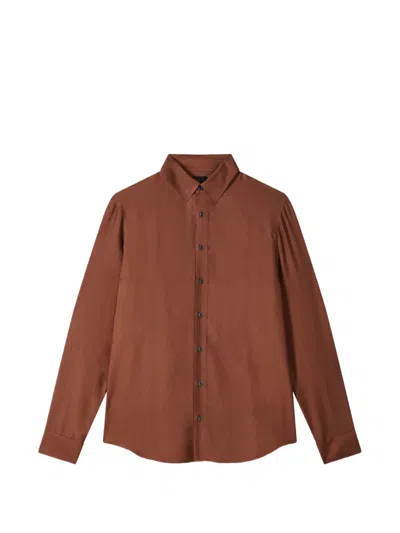 Patrizia Pepe Long-sleeve Shirt In Brown