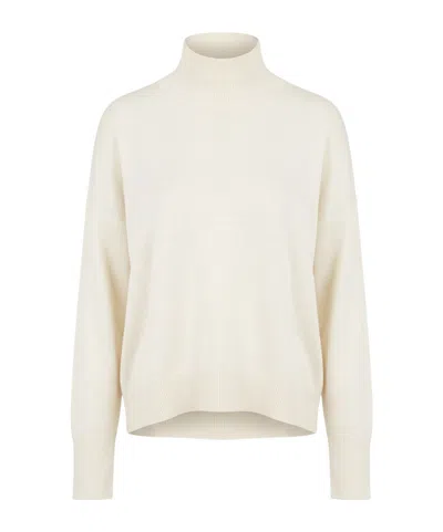 Patrizia Pepe Long-sleeve Turtleneck Sweater In White