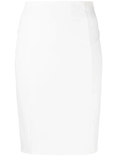 Patrizia Pepe Longuette Skirt In White