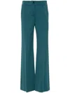 Patrizia Pepe Low-rise Palazzo Trousers In Green