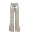 Patrizia Pepe Low-rise Satin Trousers In Nude
