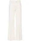 Patrizia Pepe Low-rise Twill Trousers In White