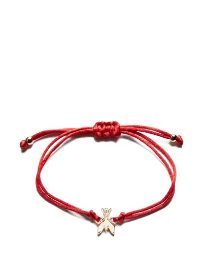 Patrizia Pepe Lucky Logo-charm Bracelet In Red