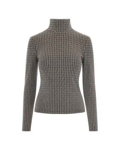PATRIZIA PEPE LUPETTO PIED DE POULE GRAY BROWN