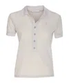Patrizia Pepe Lurex T-shirt In Silver-tone