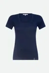 Patrizia Pepe Maglia In Lurex Navy In Marine
