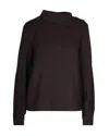 Patrizia Pepe Structured High-collar Top With Decorative Button Detail In Black