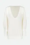 Patrizia Pepe Maglione Bianco In Bianco