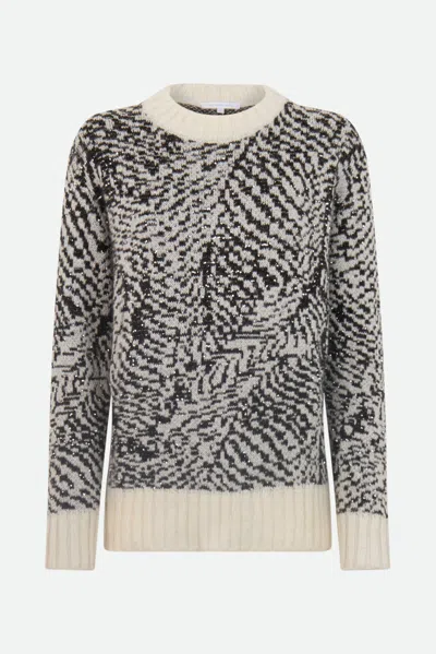 Patrizia Pepe Maglione Jacquard Bianco In Multicolore