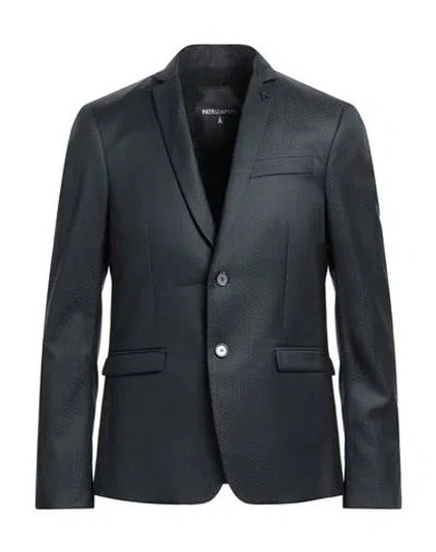 Patrizia Pepe Man Blazer Black Size 36 Virgin Wool, Polyester