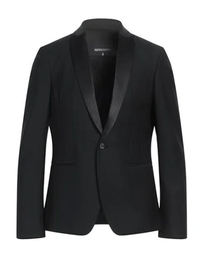 Patrizia Pepe Man Blazer Black Size 42 Polyester, Virgin Wool, Elastane