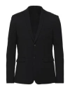 Patrizia Pepe Man Blazer Black Size 38 Cotton, Polyamide, Elastane In Black