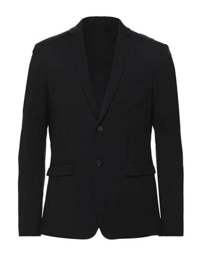 Patrizia Pepe Man Blazer Black Size 40 Cotton, Polyamide, Elastane