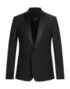 Patrizia Pepe Man Blazer Black Size 42 Polyester, Virgin Wool, Elastane In Black