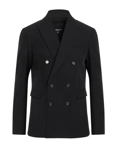 Patrizia Pepe Man Blazer Black Size 42 Polyester, Elastane