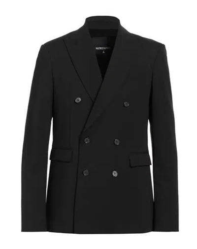 Patrizia Pepe Man Blazer Black Size 44 Polyester, Viscose, Elastane