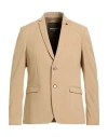Patrizia Pepe Man Blazer Camel Size 42 Polyester, Viscose, Elastane In Blue